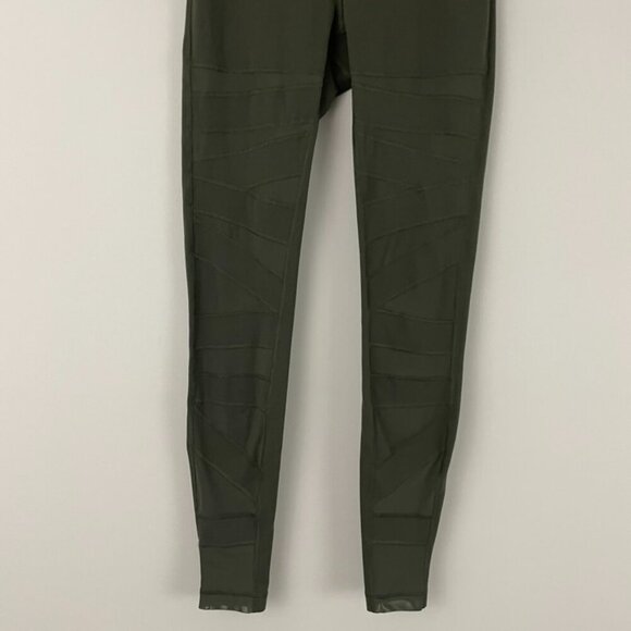 Lululemon Wunder Under Pant Hi Rise Tech Mesh Dark Olive Size 6 - Picture 4 of 6
